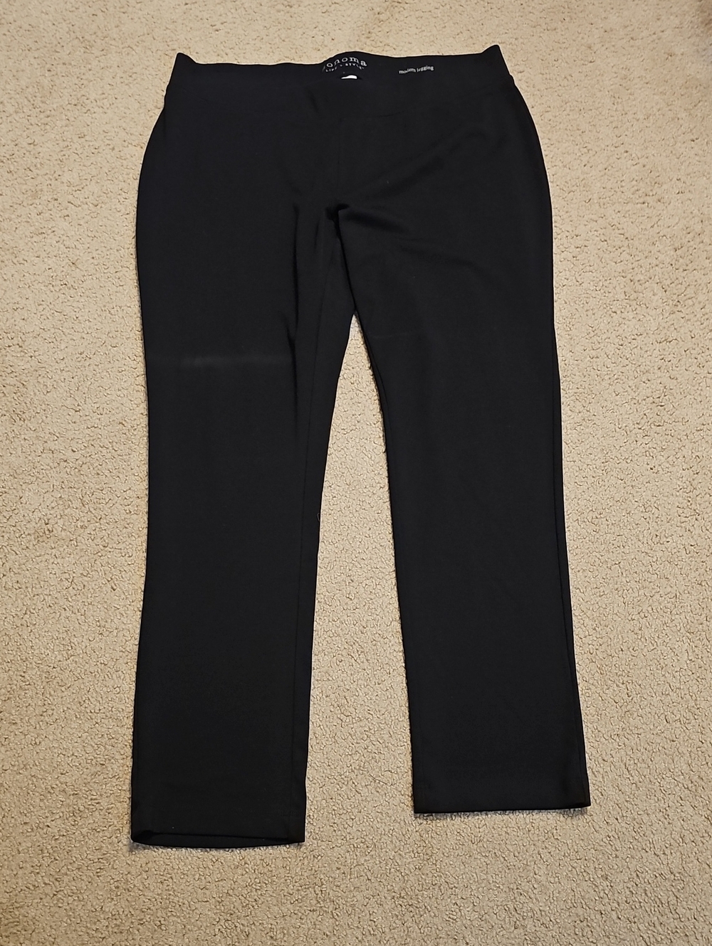 Women's Black Wide-Leg Pull-On Pants